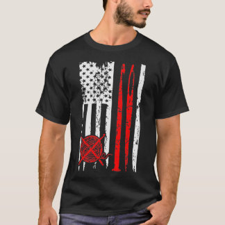 Camiseta Bandera estadounidense Crotcheting Regalo de costu