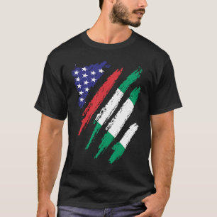 Camiseta Bandera estadounidense cultivada de Nigeria Patrim