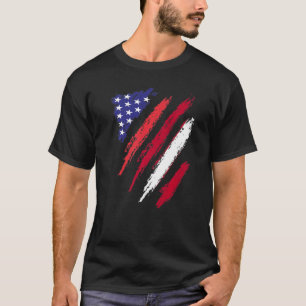 Camiseta Bandera estadounidense cultivada en Letonia USA Pa