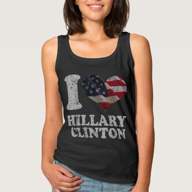 Camiseta Bandera estadounidense Cuta I Hillary Clinton (Anverso)