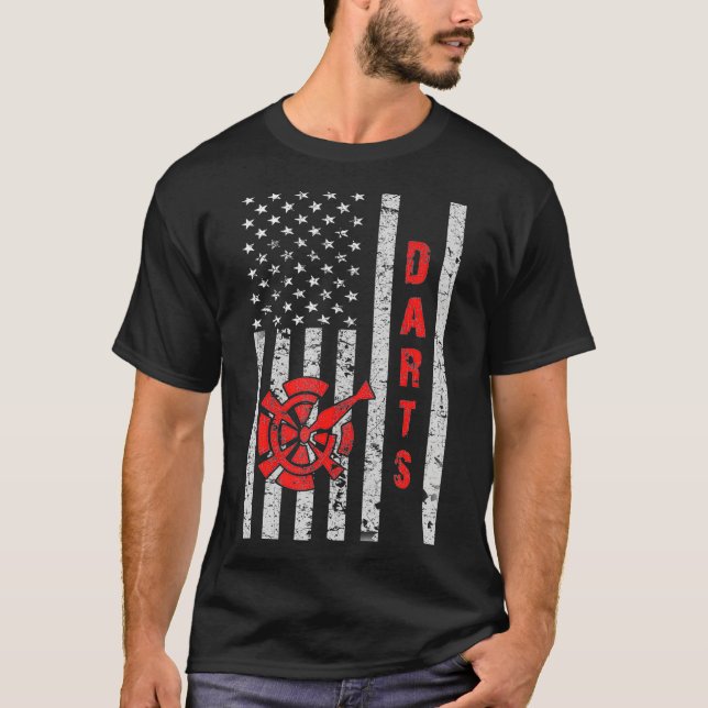 Camiseta Bandera estadounidense darts Gift (Anverso)