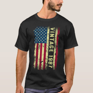 Camiseta Bandera estadounidense de 1987 de 36 años de edad