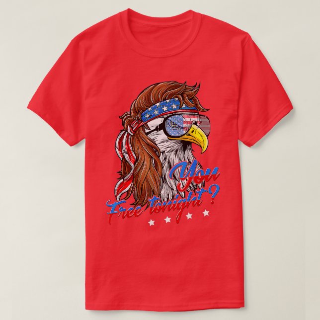Camiseta Bandera estadounidense de águila calva que liberas (Diseño del anverso)