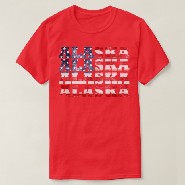 Camiseta Bandera estadounidense de Alaska (Diseño del anverso)