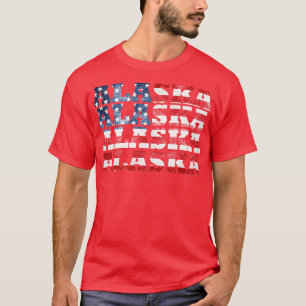 Camiseta Bandera estadounidense de Alaska