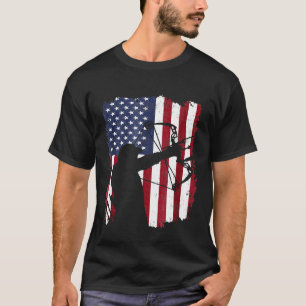 Camiseta Bandera estadounidense de arca de arcos de cerco d