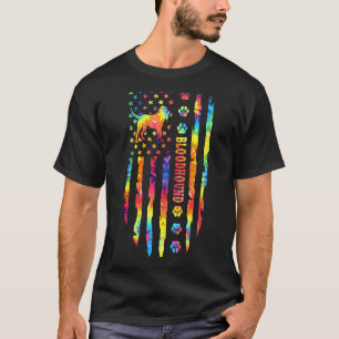 Camiseta Bandera estadounidense de arcoiris de perro sangri