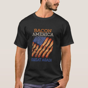 Camiseta Bandera estadounidense de Bacon America Grande de
