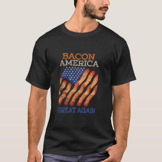 Camiseta Bandera estadounidense de Bacon America Grande de 