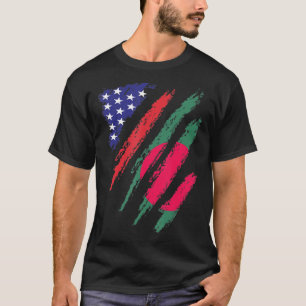 Camiseta Bandera estadounidense de Bangladesh Patriot Herit