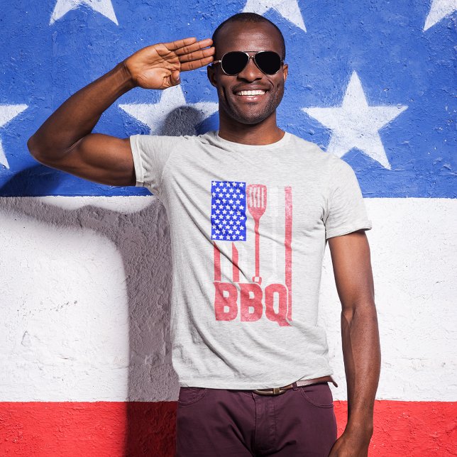 Camiseta Bandera estadounidense de barbacoa desvanecida (Subido por el creador)