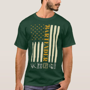 Camiseta Bandera estadounidense de barman