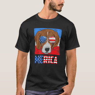 Camiseta Bandera Estadounidense De Beagle Dog Patriótico Es