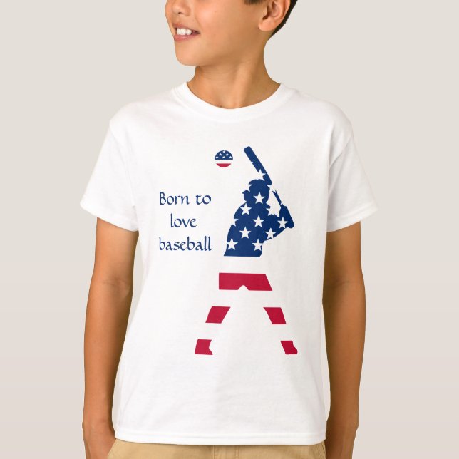 Camiseta Bandera estadounidense de béisbol (Anverso)