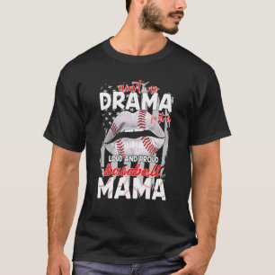Camiseta Bandera Estadounidense De Béisbol En Voz Alta Y Or