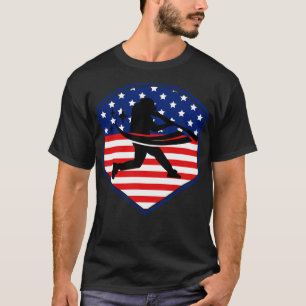 Camiseta Bandera estadounidense de béisbol patriótico