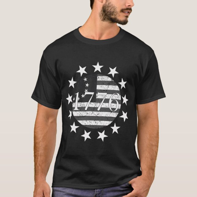 Camiseta Bandera Estadounidense De Betsy Ross 1776 (Anverso)