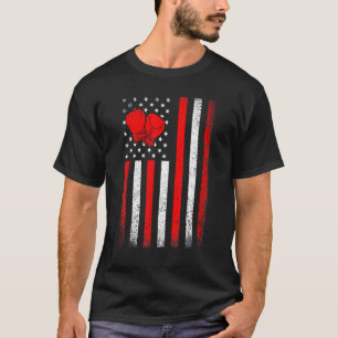 Camiseta Bandera estadounidense de boxeo con bandera de cos
