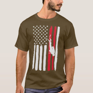 Camiseta Bandera estadounidense de buceo