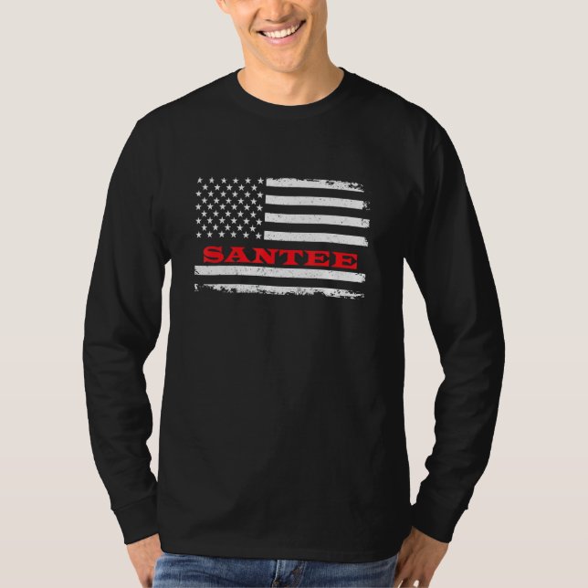 Camiseta Bandera Estadounidense De California Santee Usa Pa (Anverso)