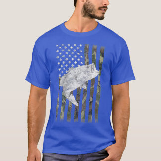 Camiseta Bandera estadounidense de Camo por detrás
