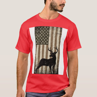 Camiseta Bandera estadounidense de Camoue Camo de Caza de V