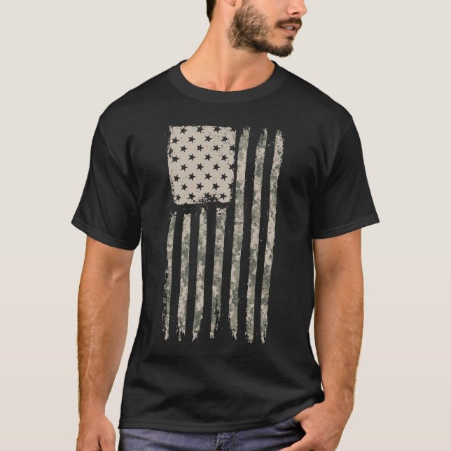 Camiseta Bandera estadounidense de camuflaje Desierto Camo  (Anverso)