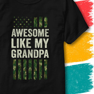 Camiseta Bandera estadounidense de camuflaje militar impres