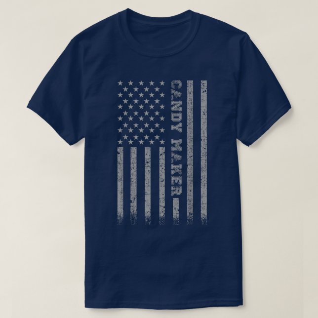Camiseta Bandera estadounidense de Candy Maker 319 (Diseño del anverso)