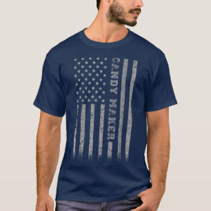 Camiseta Bandera estadounidense de Candy Maker 319