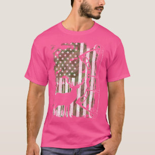 Camiseta Bandera Estadounidense De Caza De Deer Hunter Camo