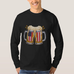 Camiseta Bandera estadounidense de Cerveza 4 de julio Bebie