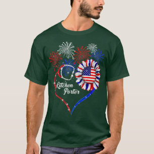 Camiseta Bandera Estadounidense De Cocina Patriótica Porter