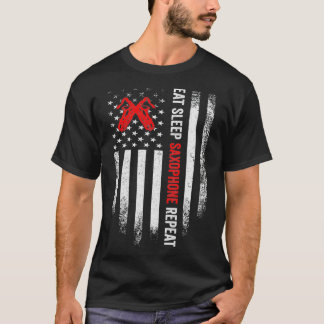 Camiseta Bandera estadounidense de cosecha vintage que se c