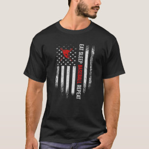 Camiseta Bandera estadounidense de cosecha vintage que se c