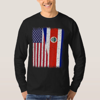 Camiseta Bandera estadounidense de Costa Rica Hombres Hombr