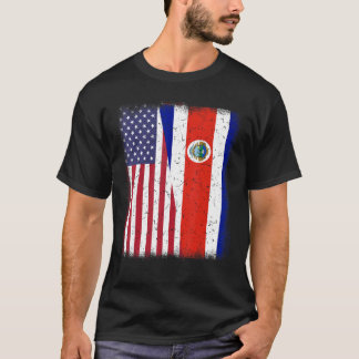 Camiseta Bandera estadounidense de Costa Rica Hombres Hombr