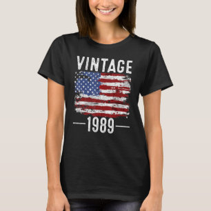 Camiseta Bandera Estadounidense de cumpleaños número 33, ba