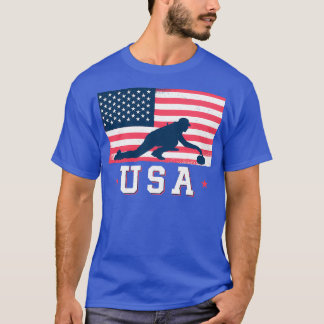 Camiseta Bandera estadounidense de Curling Team Winter Spor