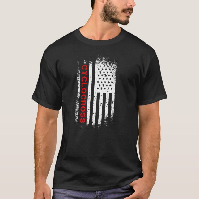 Camiseta Bandera estadounidense de Cyclocross (Anverso)