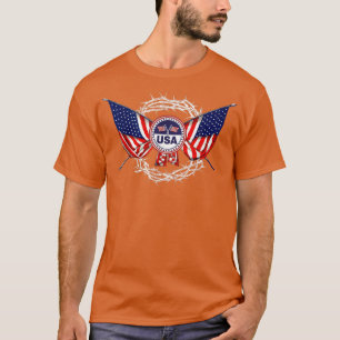 Camiseta Bandera estadounidense de Dios Jesús Cristiano Rel