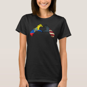 Camiseta Bandera estadounidense de Ecuador Estados Unidos C