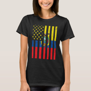 Camiseta Bandera estadounidense de Ecuador Orgullo ecuatori