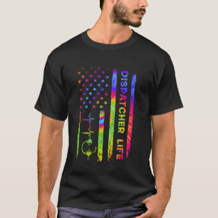 Camiseta Bandera estadounidense de EE. UU. 911 Despachador