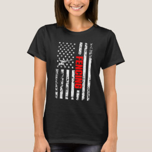 Camiseta Bandera estadounidense de EE. UU. Deportes Esgrima