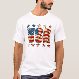 Camiseta Bandera estadounidense de EE. UU. Día de la Indepe