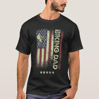 Camiseta Bandera estadounidense de EE. UU. en bicicleta pap