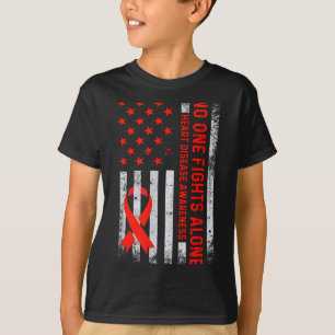 Camiseta Bandera estadounidense de EE. UU. No luchando solo