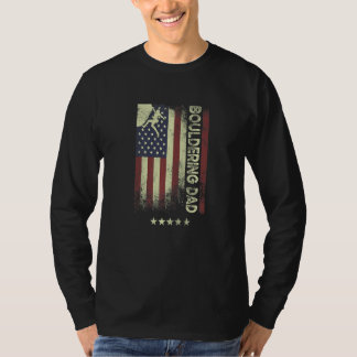 Camiseta Bandera estadounidense de EE. UU. Papá escalador