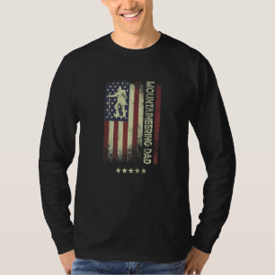 Camiseta Bandera estadounidense de EE. UU.  Papá montañero 